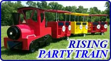 Rising Party Train - Children's party rentals including bouncers