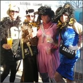 Saints Fans in Drag in the Buddy Diliberto Parade